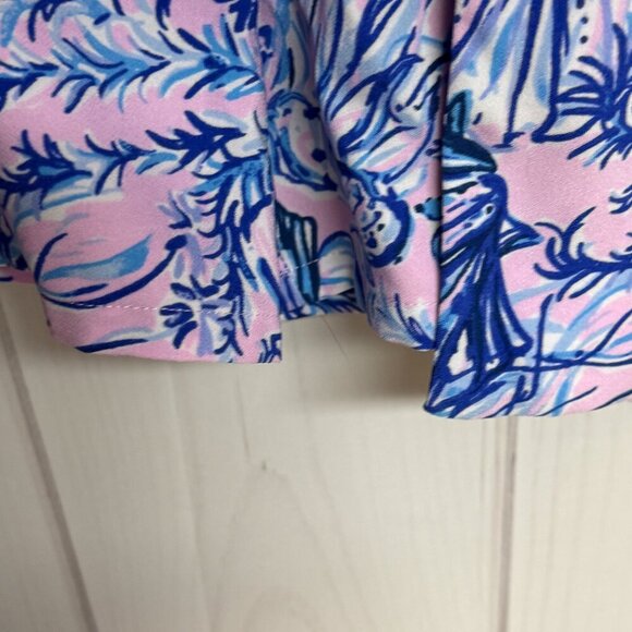 Lilly Pulitzer Zenon Ruffle Romper Magnolia Lilac “A Little Jelly” 6 EUC - Picture 6 of 15